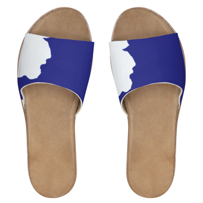 Womens Leather Sliders